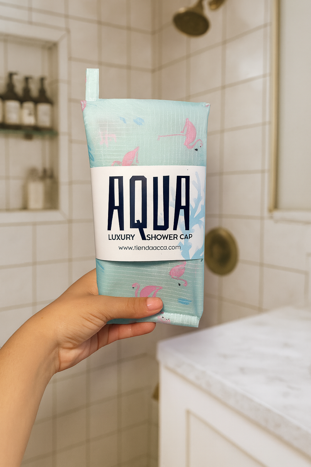 Gorro de ducha flamencos